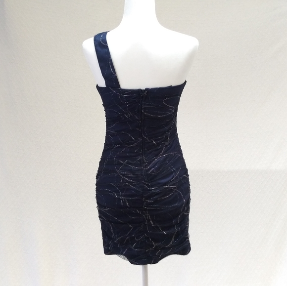 BCX Sparkly Tulle Dark Blue Dress - Picture 3 of 8